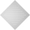 Ekena Millwork Diamond Surface Mount PVC Gable Vent: Non-Functional, w/ 3-1/2"W x 1"P Standard Frame, 40"W x 40"H GVPDI40X4001SN - alternate 4